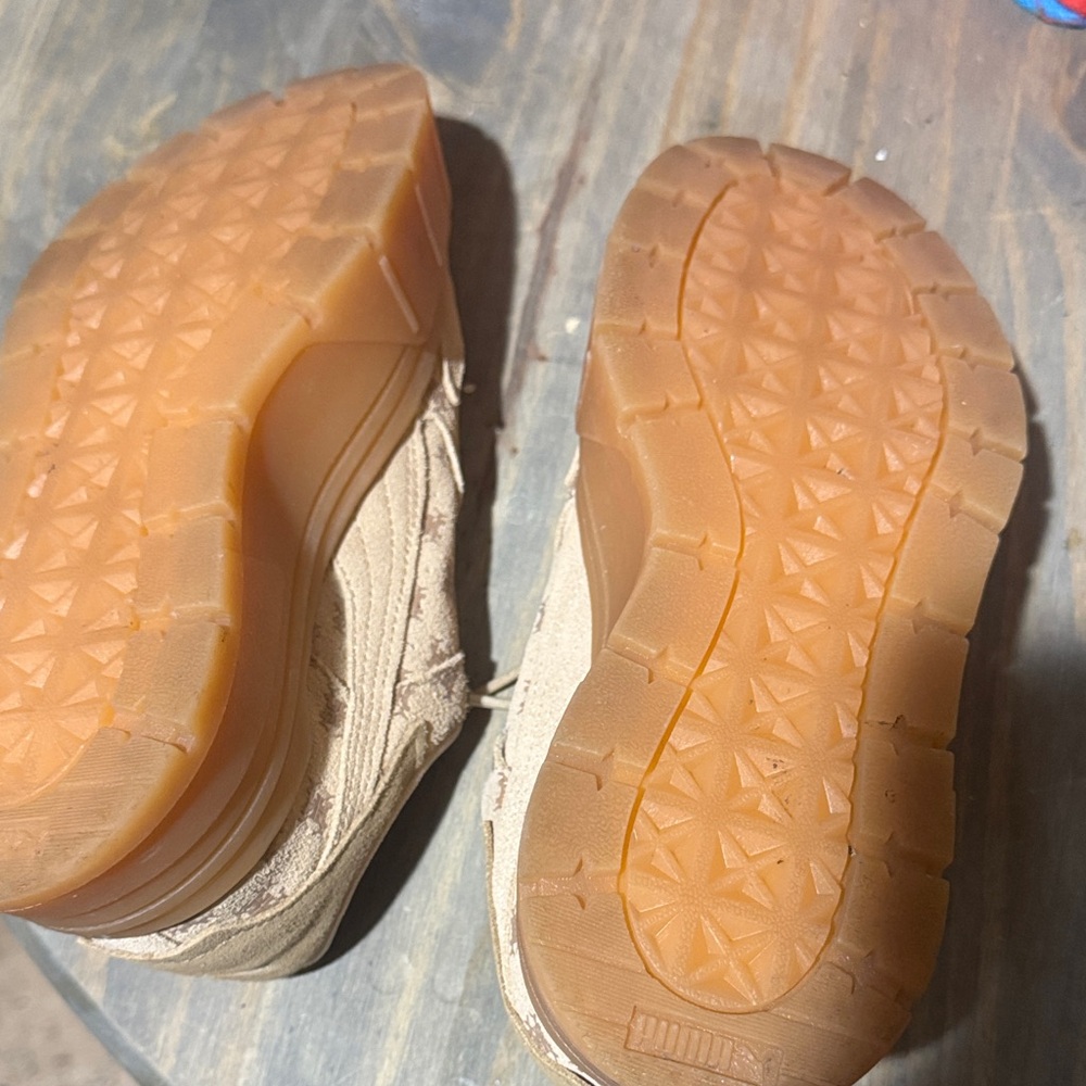 Puma Beige/Tan Platform Sneakers - Picture 2 of 4
